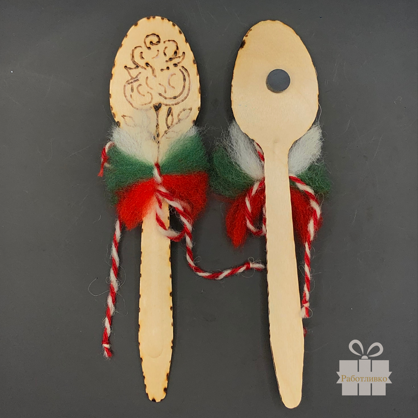 Ръчно гравирана лъжица с магнит