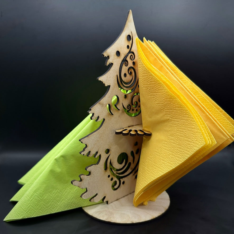 Коледен салфетник с елха