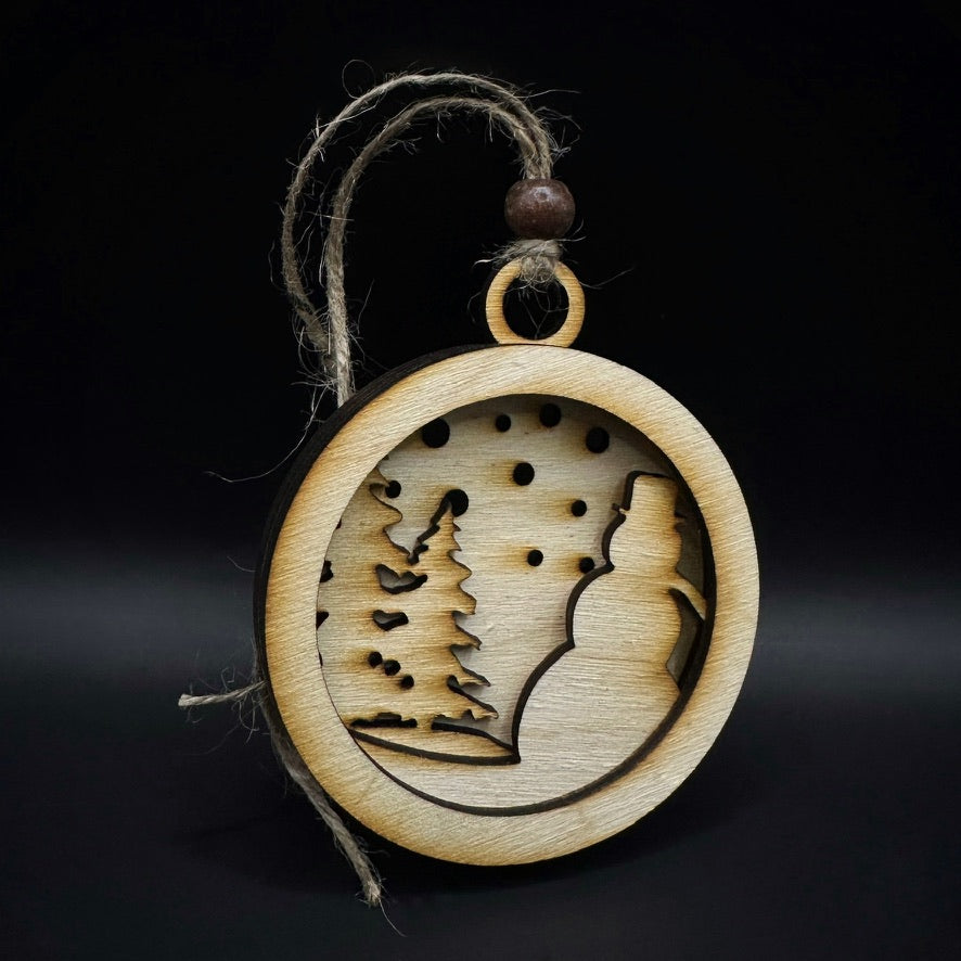 Коледен спомен - Дървена коледна украса