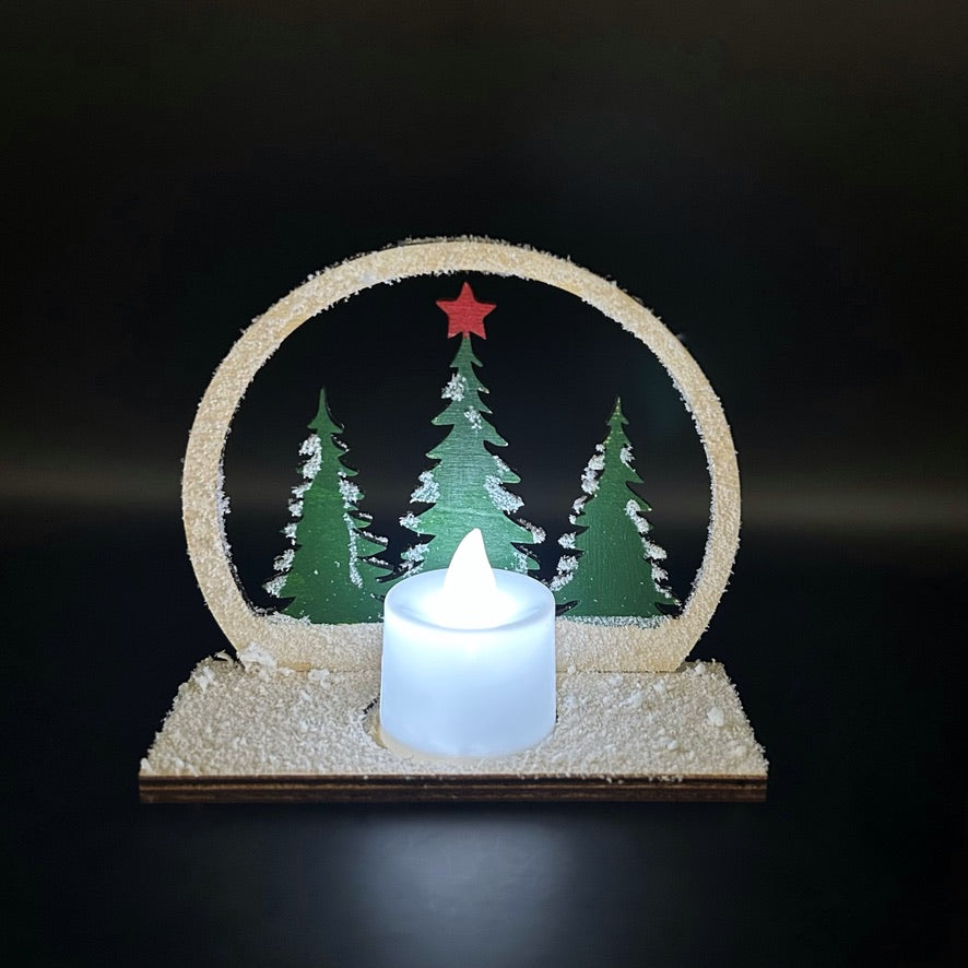 Тиха Коледна Гора - Коледен свещник