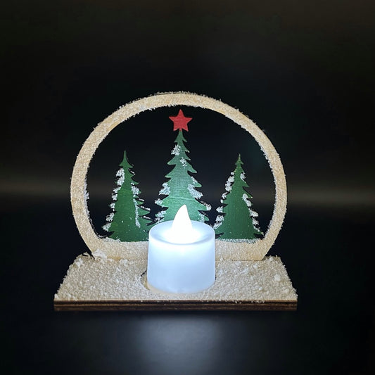 Тиха Коледна Гора - Коледен свещник