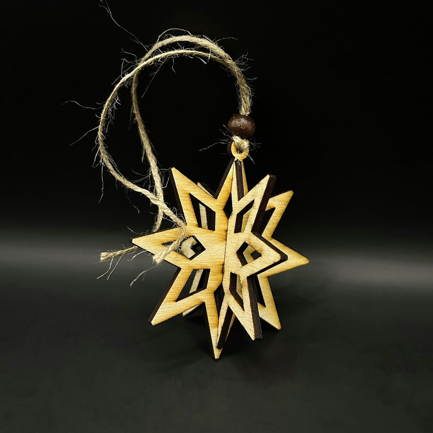 Снежна магия - Дървена коледна украса