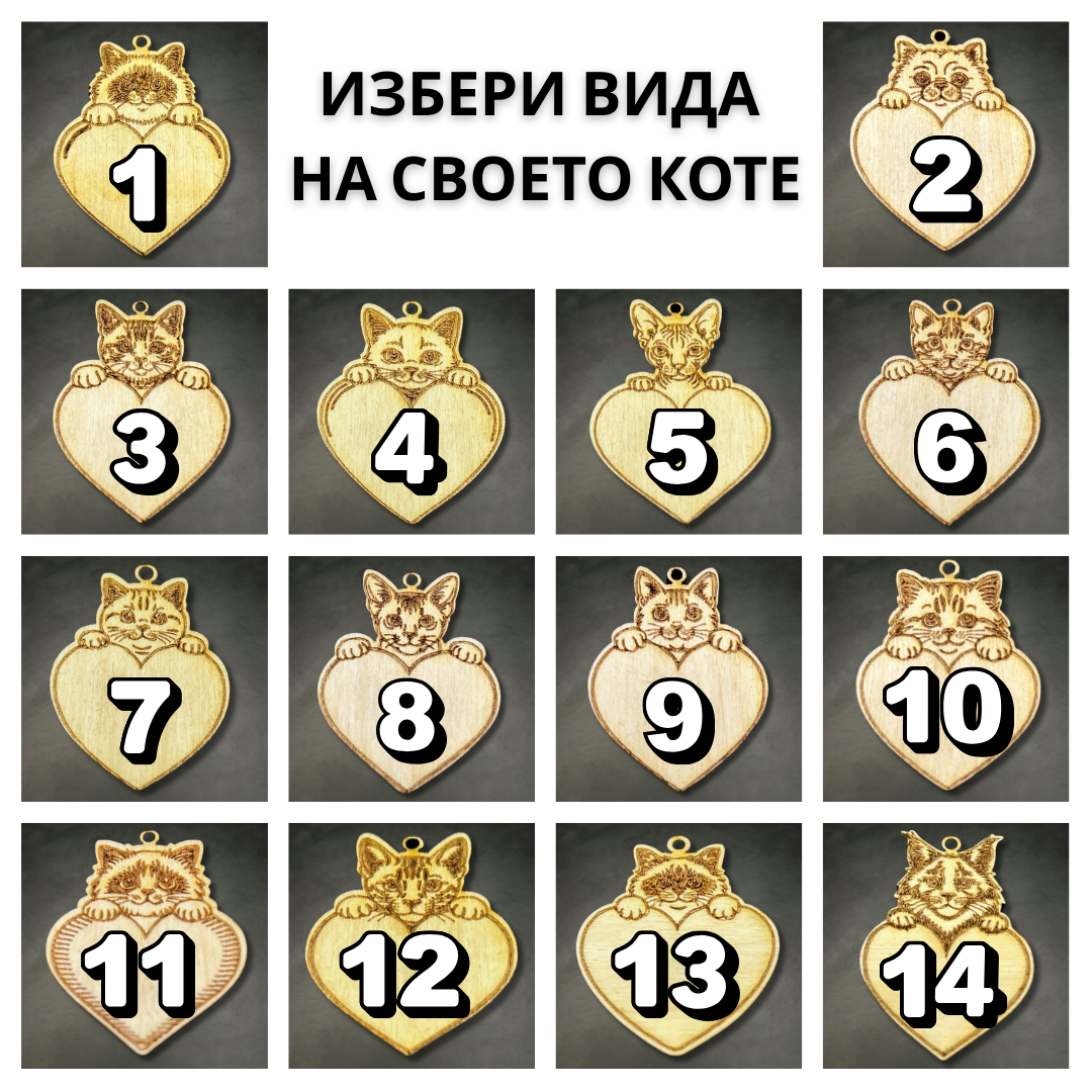 Персонализирана Мартеница за Котка