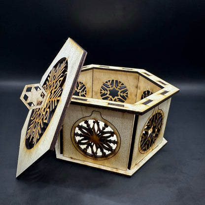 Вълшебна снежинка - Дървена коледна кутия